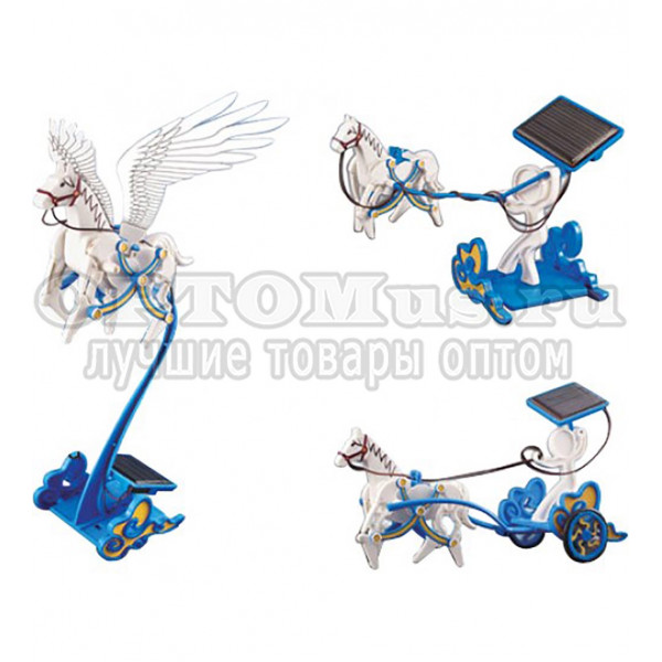 3-in-1 Educational DIY Solar Stallion Toy Assembly Kit оптом