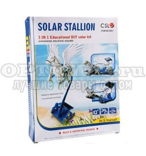 3-in-1 конструктор на солнечных батареях Educational DIY Solar Stallion Toy Assembly Kit оптом в Благовещенске