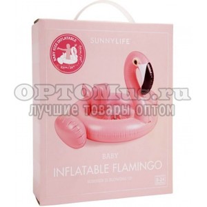 Надувной детский круг Фламинго Baby Inflatable Swan оптом в Магадане
