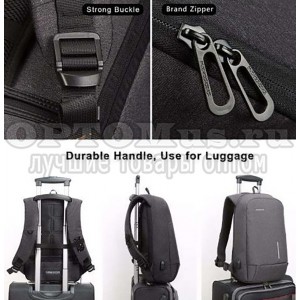 Антивандальный рюкзак Kingsons с USB-зарядкой оптом в Люберцы