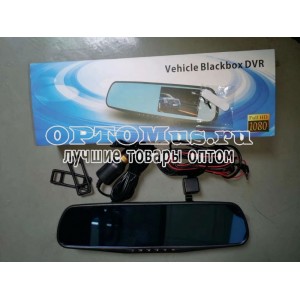 Зеркало-видеорегистратор Vehicle Blackbox DVR с камерой заднего вида New оптом в Шымкенте