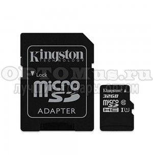 Карта памяти Kingston MicroSDHC/MicroSDXC Class 10 HS-I 32GB оптом в Ангарске