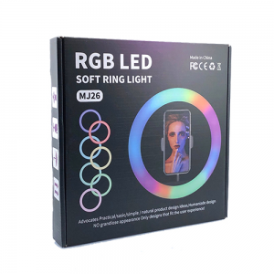 Светодиодная кольцевая лампа RGB 26 см со штативом оптом в Первоуральске