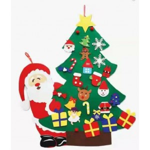 Войлочная елка с Дед Морозом на стену оптом в Волжском