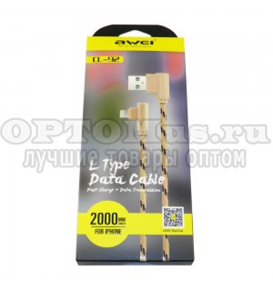USB Data кабель Awei CL-92 Lightning оптом в Шадринске