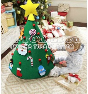 Войлочная рождественская елка 3D DIY оптом в Кызыле