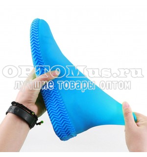 Многоразовые бахилы от дождя Waterproof silicone shoe оптом в Азове