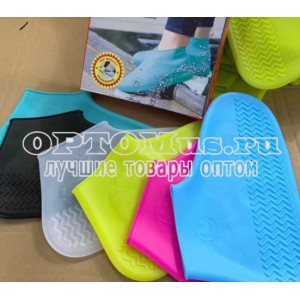 Многоразовые бахилы от дождя Waterproof silicone shoe оптом в Гродно