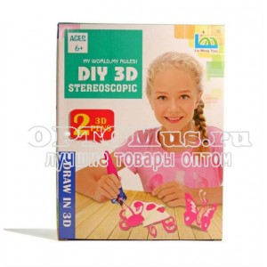 Набор 3D ручек Diy 3D Stereoscopic (2 цвета) оптом в Новокуйбышевске