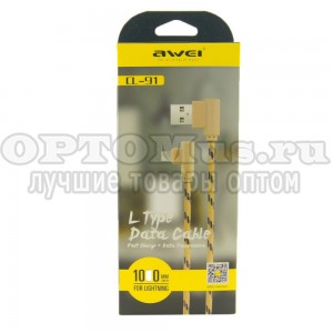 USB Data кабель Awei CL-91 Lightning оптом в Зеленодольске