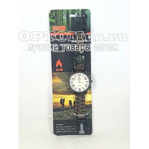 Часы - браслет для выживания Paracord Fire Starter Bracelet оптом в Хабаровске