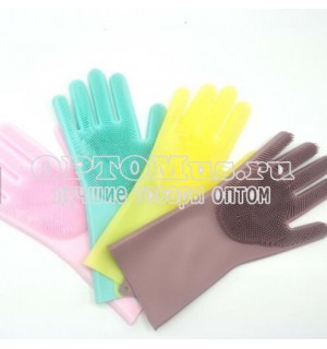 Универсальные силиконовые перчатки Magic Brush оптом в Новокуйбышевске
