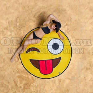 Пляжное полотенце Emoji оптом в Чапаевске