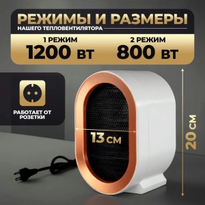 Тепловентилятор Air Heater 1200w оптом мелким оптом